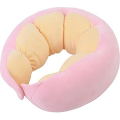 Cute travel pillow, neck support pillow for sleeping pillows, planes, cars, office and home use, pink