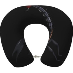 OKFSTY Skorpion Reise-Nackenkissen für Flugzeug, Erwachsene, Memory-Schaum, Reise-Nackenkissen, für Flugzeug, Zug, Zuhause