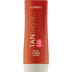SUNMAXX Tantastic Royal Tanning Lotion - Body Lotion with Self-Tanner, Anti-Age Tanning Accelerator with Fresh Fragrance, for Intensive Tanning, for All Skin Types, 200 ml