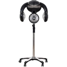 awolsrgiop Drying Hoods for Hair, 220 V 1400 W Hair Dryer Hair Drying Hood Salon Hairdresser Timer Hood Stand / 137-164 cm Height Adjustable