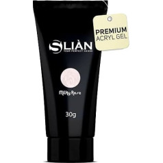Slian Acrylic Gel for Nail Extension with Stencils - Non-Toxic Nail Gel Milky Rose - Vegan Acrylic Gel for Perfect Press On Nails - Durable Nail Gel for Dual Tips