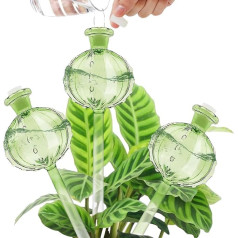 Plant Watering Globe, 3 Pcs Automatic Watering Globe, Flower Watering Device (Green)