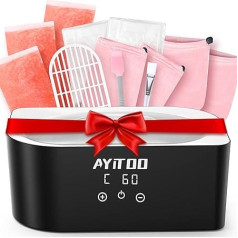 AYITOO Paraffin Bath for Hands and Feet with Accessories, 4 L, LED Display, Electric Paraffin Wax Bath, Paraffin Bath Set, Paraffin Bath Wax Bath Device with 1350 g Paraffin Wax