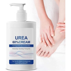 60% Urea Cream - Repair Cream for Feet and Hands - Foot Cream for Cracked Heels and Dry Skin - Maximum Strength for Hand, Foot and Body Care 200 ml