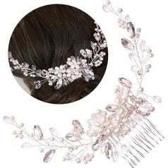Changyeah Bridal Hair Comb Bridal Crystal Hair Comb Wedding Decoration