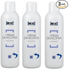 M:C Meister Coiffeur Cream Developer C 1.9% 3 x 1000 ml H2O2 Cream Oxide - Ammonia Free - For All Hair Types and Colours