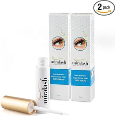 Miralash Eyelash Serum 3 ml (Pack of 2) - Conditioner for Eyelashes, Serum for Long Density Eyelashes, Eyelash Growth and Eyelash Extension - Eyelashes Growth Serum