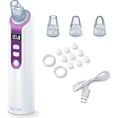 Beurer FC 41 Pore Cleaner, Electric Blackhead Remover for Deep Pore Cleansing, 5 Intensity Levels and 3 Individual Attachments, Suitable for All Skin Types, (Pack of 1)