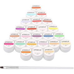 30-Farben-Nagellack-Set, UV-Gel-Builder-Verlängerungsgel mit Nagelbürste, lösungsmittel- und Harmlos für Nagelkunst, Langlebig, für Künstliche Nägel und Nägel (24 PCS)