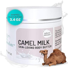 Cammellatte Camel Milk Body Butter with Shea Butter - Intensive Nourishing Body Lotion for Dry Skin with Vitamin C, E - Long-Lasting Moisture - Natural Body Lotion Women Men - 100 ml