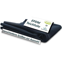 Pond Liner EPDM Film 3 x 2 m Premium Black 0.8 mm Thick Many Sizes Available (Cut: 2 x 3 m) Extremely Durable and Ideal for Your Pond and Raised Bed Waterproof and Versatile Use