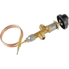 Besttoolifes Niederdruck-Propan-Gas-Flameout-Sicherheitskontrollventil für Kamine, Feuerstellen, Gasgrills, Feuerstellen, Thermoelement, Ersatz mit 3/8 Zoll Flare Einlass und Auslass