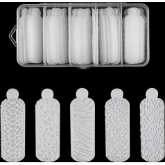 60Pcs 3D Silikon Doppel Nagel Formen Form Aufkleber Set Für Nagel Verlängerung Schnell Gebäude Doppel Nagel Formen Form