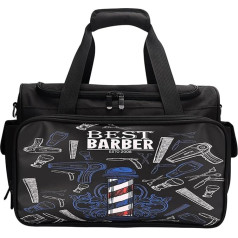 Make-up-Werkzeugtasche – große Kapazität, Friseur-Werkzeugtasche, tragbare Friseur-Werkzeugbox, Salon-Handtasche mit mehreren Fächern, robuster Salon-Schulter-Organizer, schwarz, siehe Beschreibung,