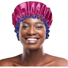 Bodylife Pink and Blue Polka Dot Bath and Shower Cap 27cm