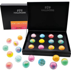 Hallingers Luxury Bath Bombs - Du + ICH = WIR - Aus Liebe 12 Bath Bombs Gift Set for Valentine's Day with 12 Bathbombs (Set) - Valentine's Day as a Gift for Him & Gift for Her | Congratulations Year