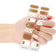 16 Stücke Kleber Full Wrap Gel Art Aufkleber Wasserdichte Gel Nagel Wrap Halb Ausgehärtete Gel Nagellack Streifen Nagel Abziehbilder