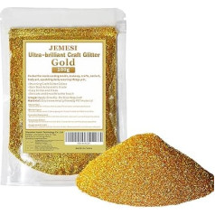 Glitter Powder, JEMESI Red Gold Fine Glitter 100 g, Holographic Glitter Powder, Glitter Powder for Epoxy Resin, Nails, Casting, Body Art & Decoration