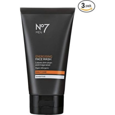 (3 Pack) No7 Herren Energizing Face Wash 2 x 150 ml & No7 Herren Face Scrub Energizing X 150 ml