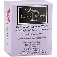 Karma Nail Polish Remover Wipes; Non-Toxic, Vegan, Cruelty-Free