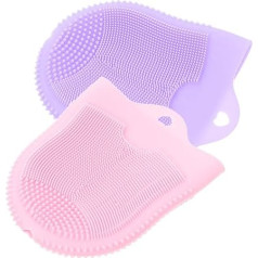 Beatifufu Cleansing Massage Deep Cleansing Brush Face Brush Hand Scrubber Face Wash Brush Makeup Remover Face Scrub Face Washer Silica Gel Pack of 4