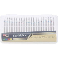 30 Pcs/Set Nail Drill Bit Set Diamond Cuticle Drill Acrylic Nail File Bits Nail Art Tools for Manicure Pedicure Home Salon Use
