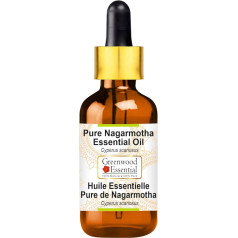 Greenwood Essential Pure Nagarmotha Essential Oil (Cyperus scariosus) with Glass Dropper Natural Therapeutic Quality Steam Distilled 30 ml (1 oz)