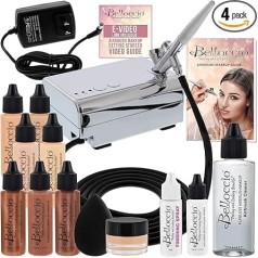 Belloccio Professional Deluxe Fair Shade AIRBRUSH COSMETIC MAKEUP SYSTEM Kit Set