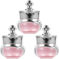 FOMIYES Empty Cream Jars, 3 Pack Refillable Cream Bottles Travel Cream Small Cream Jars Makeup Plastic Containers with Lids for Lotion, Creams, Eyeshadow, Nails, Powder, 5g
