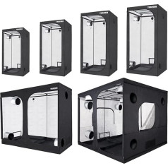 Trafika Grow Tent for Indoor Cultivation 120 x 120 x 200 cm – Grow Tent, Grow Box, Grow Cabinet, Indoor Cultivation Cabinet, Hydroponic Grow Cabinet, Mylar Premium 97% Reflectivity
