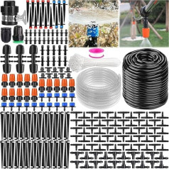 Frasheng 265 Pieces Irrigation System, 40 m + 6 m Irrigation Kits Micro Automatic Watering Kit Greenhouse, Drip Irrigation Irrigation System Garden Greenhouse Plants