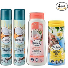 Set of 4 Hawaiian Coconut Dry Shampoo 2 x 200 ml – Feel-Good Body Lotion Coconut & Shea Nut 1 x 400 ml + Shower Gel 1 x 300 ml