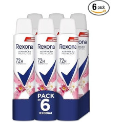 Rexona Advance Protection Bright Bouquet 72 h Deodorant for Women, 200 ml, Pack of 6