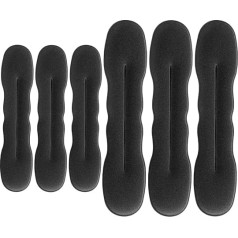 JIAHAO 6 Pcs Magic Hair Styling Donut Spiral Bun Wrap for Women Girls Black