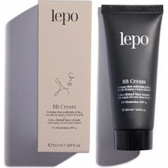 LEPO BB Cream 6 in 1 Tinted Face - Shade 02 Medium Dark with Argan Oil and Shea Butter: Moisture and Perfection for Radiant Skin