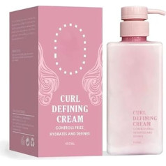 Lockendefinierende Creme Anti-Frizz-Haarglättungscreme Feuchtigkeitsspendende, glättende Lockencreme für welliges und lockiges Haar