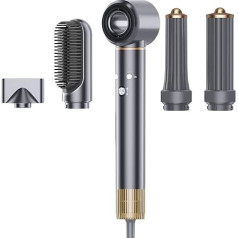 Air Styler Hair Styler, Hot Air Brush Set with Hairstyler 200 Millions Ion Hair Dryer Brush Hot Air Brush Hair Dryer Curling Iron, Straightening Brush, Airstyler