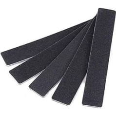 12 x Black Rectangle EVA Double Sided Washable Nail File