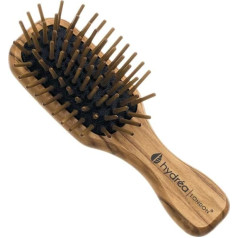 Hydrea London Olive Wood Mini Anti Static Hair Brush With Wood Pins WORW4