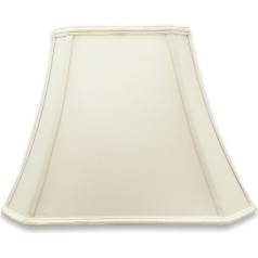 Royal Designs DSO-68-16WH Designer Rectangular Bell Cut Lampshade, White (6.25 x 8) x (11 x 16) x 12, 16