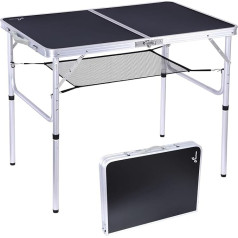 Sportneer Folding Camping Table Height Adjustable Small Folding Table Portable Camping Tables (23.6