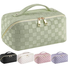 Bestash Women's Travel Cosmetic Bag with Large, Portable Travel Make Up Bag, Waterproof Makeup Bag, Toiletry Bag with Divider Bag Organiser, light green