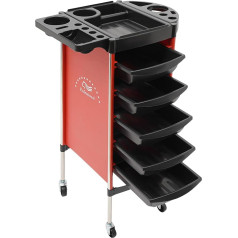 Salon Trolley, 6-Level Hairdressing Trolley, Professional Cosmetic Studio, Hairdresser Trolley, Work Trolley, Salon Aid Trolley, Operating Trolley for Hairdressing Shops, Beauty Salons, Pet Shops,