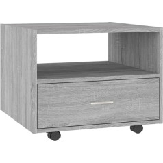 Vidaxl Sonoma Coffee Table, Side Table, Living Room Table, Coffee Table, Sofa Table, Tea Table, Living Room, Grey, 55 x 55 x 40 cm, Wood Material