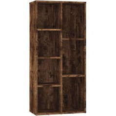 Vidaxl Bookcase, Bookcase with Lots of Storage Space, Standing Shelf for Bedroom, Living Room, Office, Office Shelf, Filing Shelf, Smoked Oak