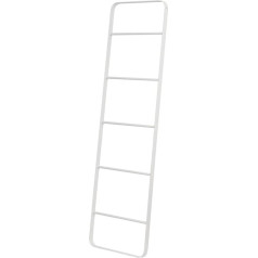 Sealskin Brix Hand Towel Ladder, Decorative Ladder for Storing Towels, Magazines, etc., Heavy-Duty Design Made of Powder-Coated Metal, Dimensions: 170 x 50 cm