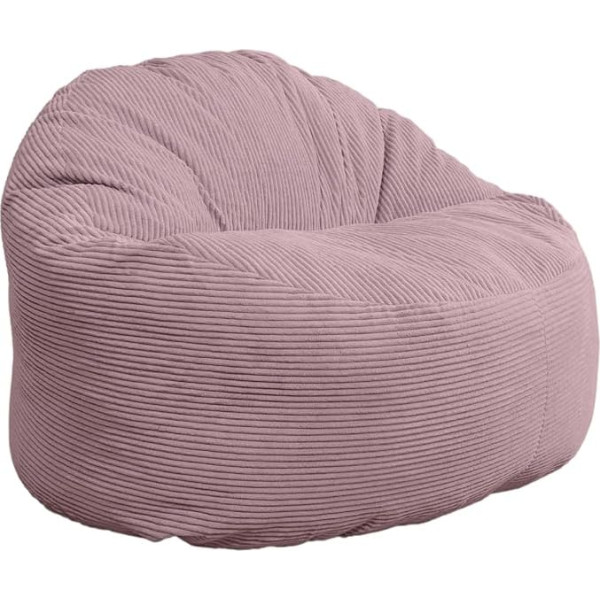 Bananair - Bean bag made of corduroy fabric, wide ribbed for adults and children - soft, comfortable and elegant - optimal support - XXL bean bag with filling, bean bag, floor sofa (100 cm, pink)