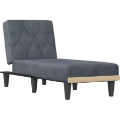 Vidaxl Chaise Longue, Sofa in 3 Positions for Sitting, Relaxing, Sleeping, Adjustable, Couch in Elegant Look, Lounger Sofa Bed, Lounge Sofa, Lounger Sofa, Dark Grey Velvet