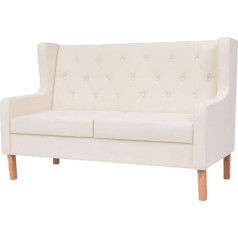 ‎Generisch Generisch 2-Sitzer Sofa Stoff Cremeweiß,jiangboyue-245450