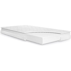 Julius Zöllner Basic Junior Youth Mattress, High-Quality Junior Mattress, Dimensionally Stable Comfort Foam with Wave Profile, Oeko-Tex Standard 100, Made in Germany, Size 90 x 200 cm